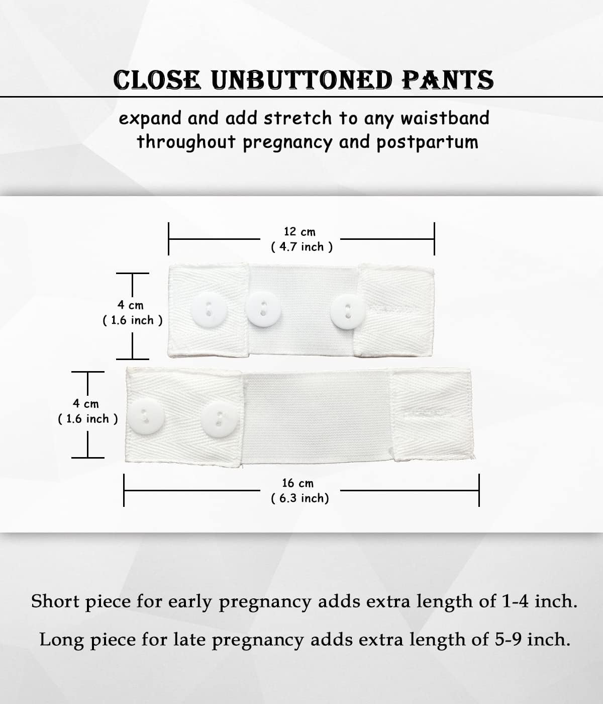 KUNINDOME - Combinación de extensores de camisas para maternidad y...