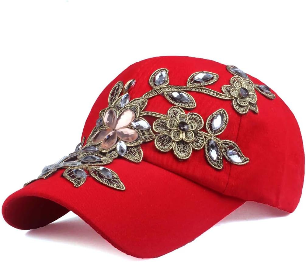 Gudessly Bling - Gorra de béisbol para mujer, diseño de flores, con...