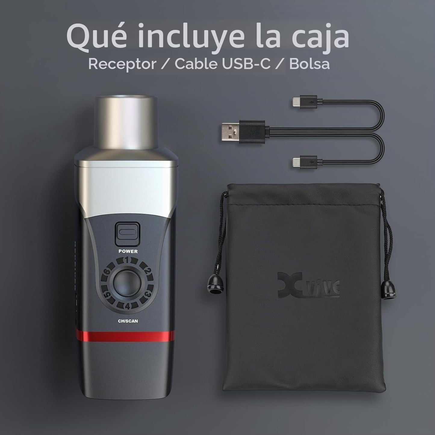 Xvive Receptor inalámbrico del sistema de micrófono U35 Receptor XL...