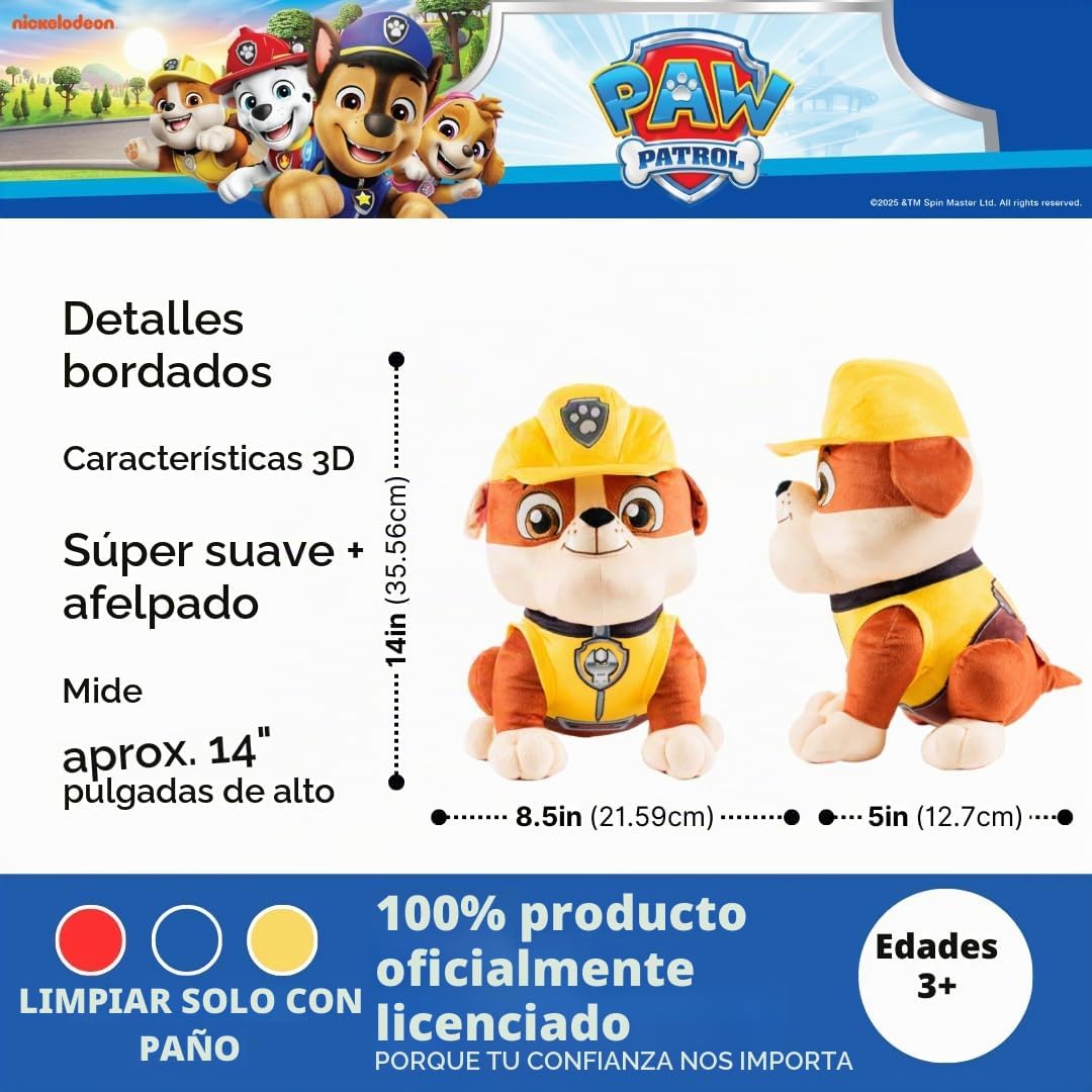 Franco Paw Patrol Rubble Construction Pup - Ropa de cama para niños...