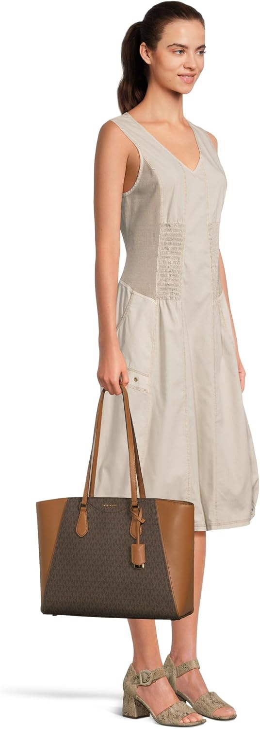 Michael Kors Taryn - Bolso grande multifuncional con cremallera sup...