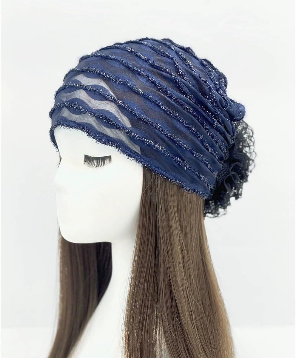 Pemilosci Paquete de 2 gorros de encaje para la cabeza, gorro de ma...
