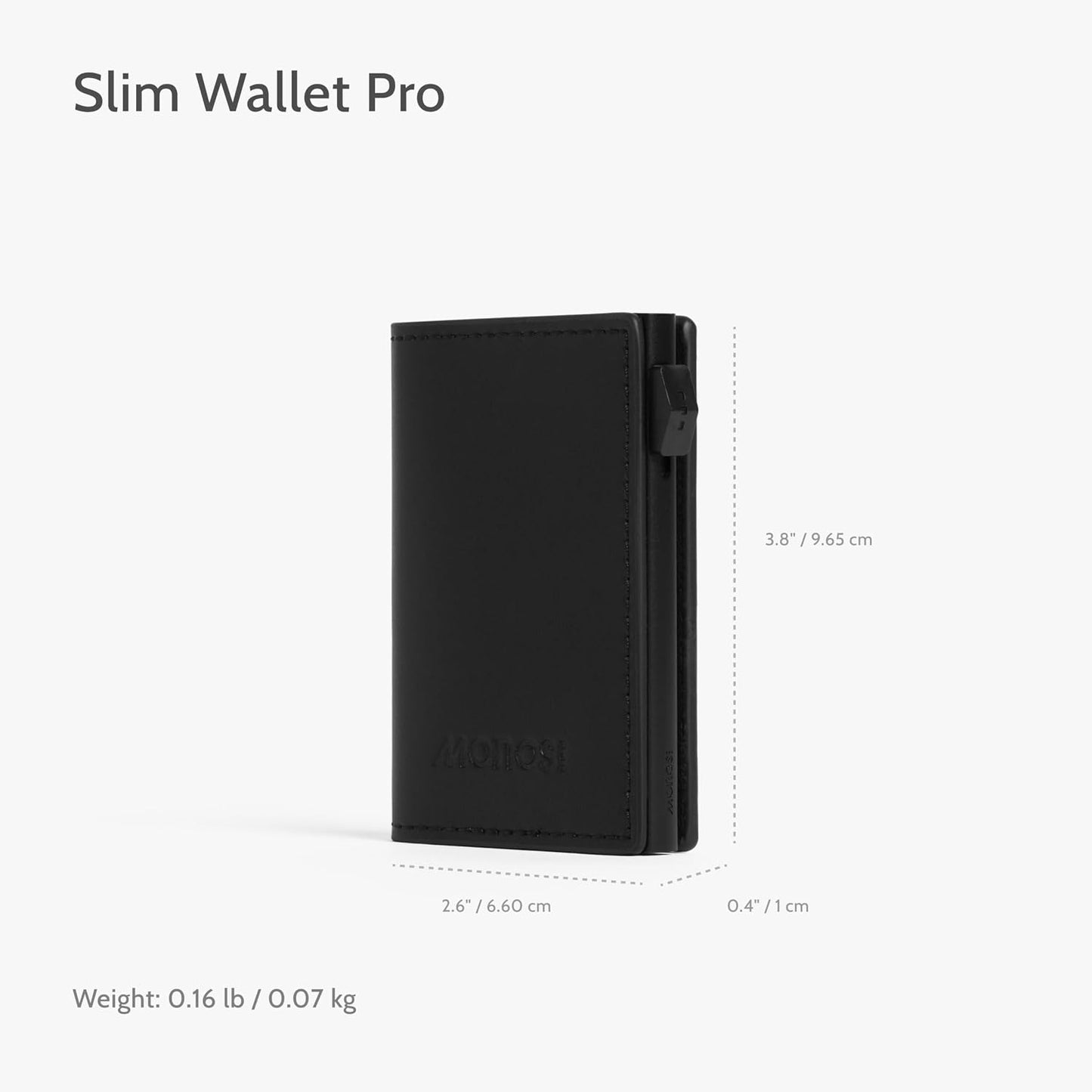 Monos Slim Wallet Pro - Cartera de aluminio con bloqueo RFID | Cuer...