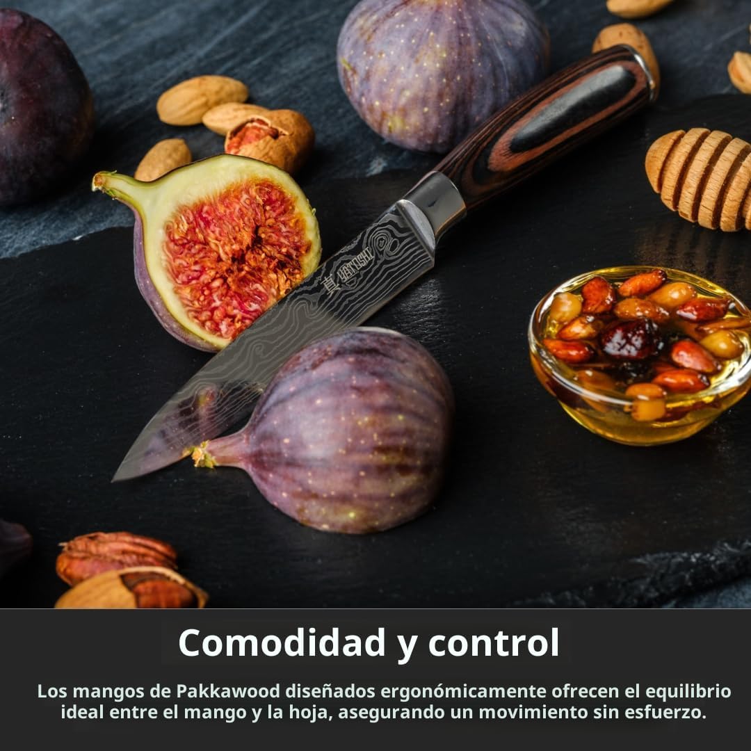 Juego de cuchillos Yatoshi para cocina profesional, 15 piezas, acer...