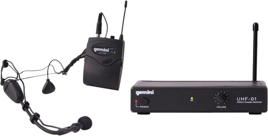 Gemini Auriculares inalámbricos UHF y sistema de micrófono Lavalier...