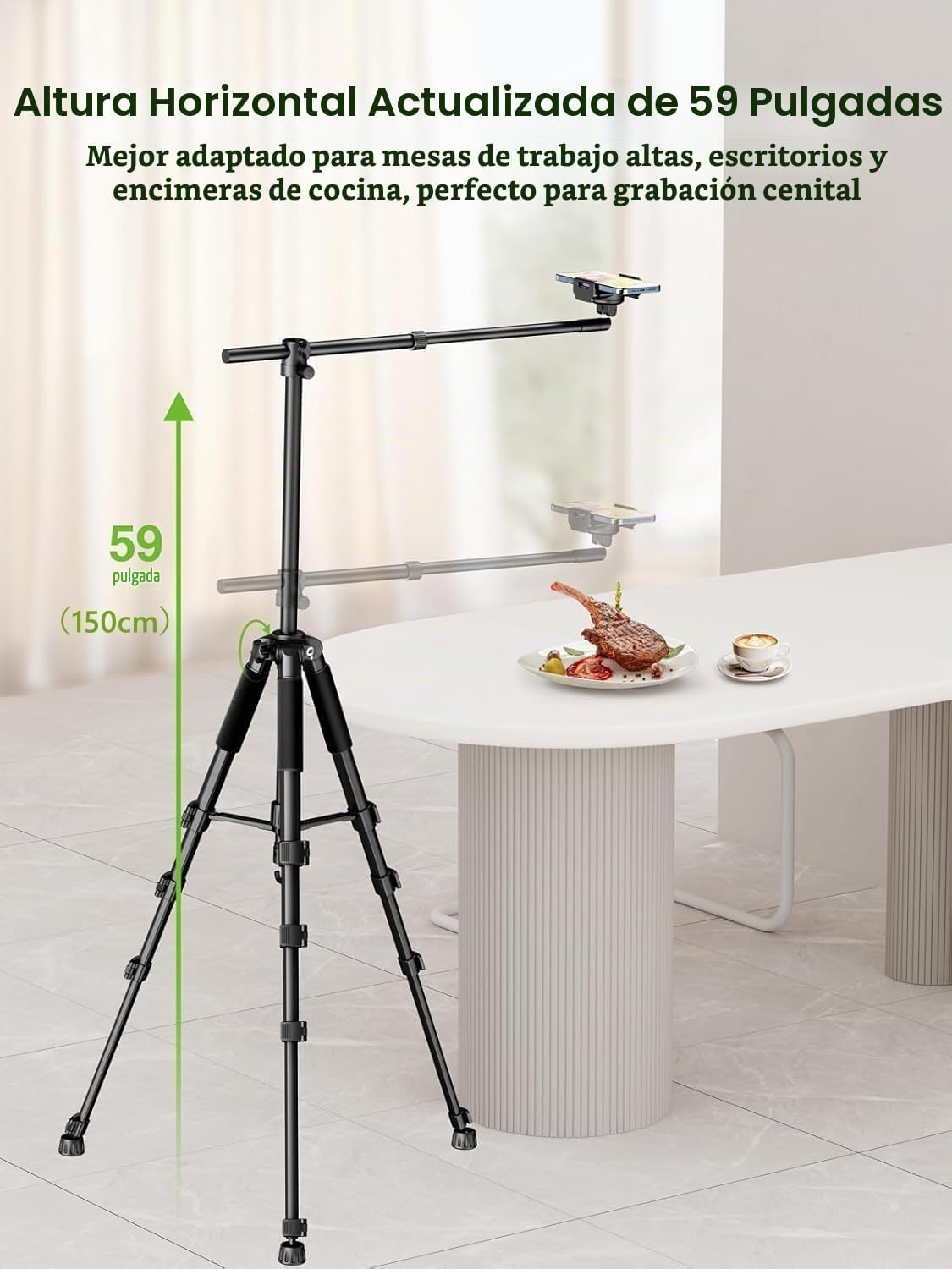 elitehood Trípode de teléfono para grabación de video aérea, horizo...