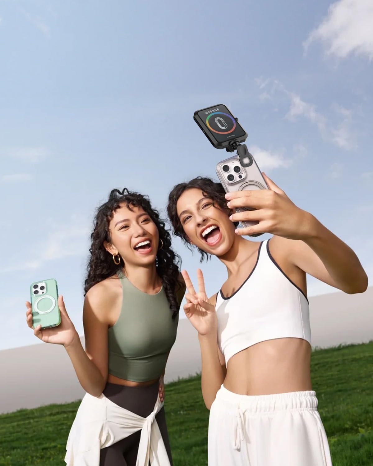 Luz magnética portátil para selfie para iPhone: luces de relleno de...