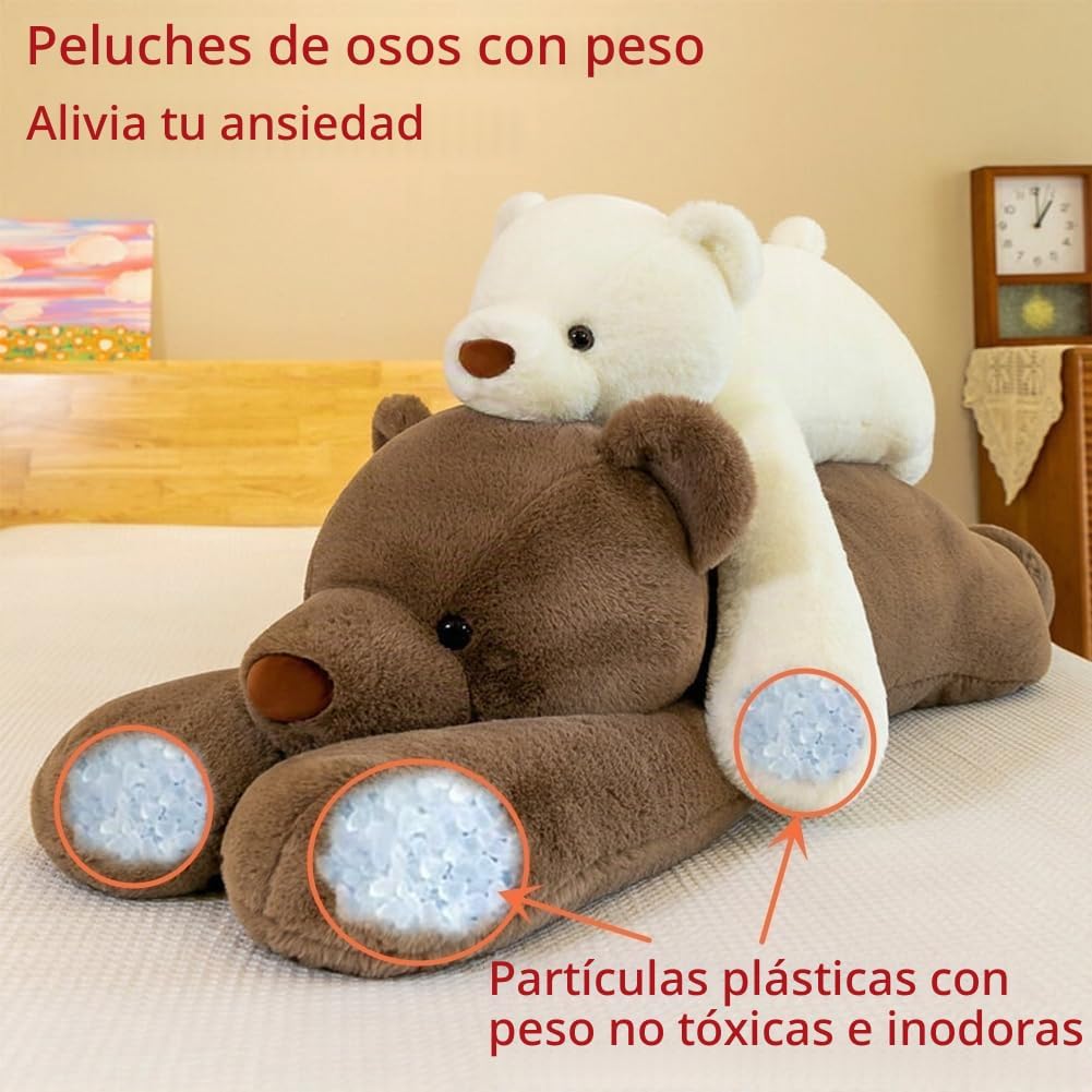 SNOWOLF Animales de Peluche de Oso Gigante con Peso, Almohada Decor...