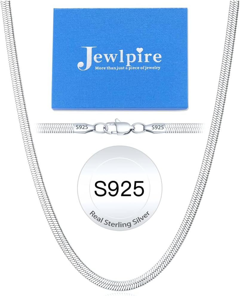 Jewlpire - Collar de oro de 18 quilates chapado en plata de ley 925...