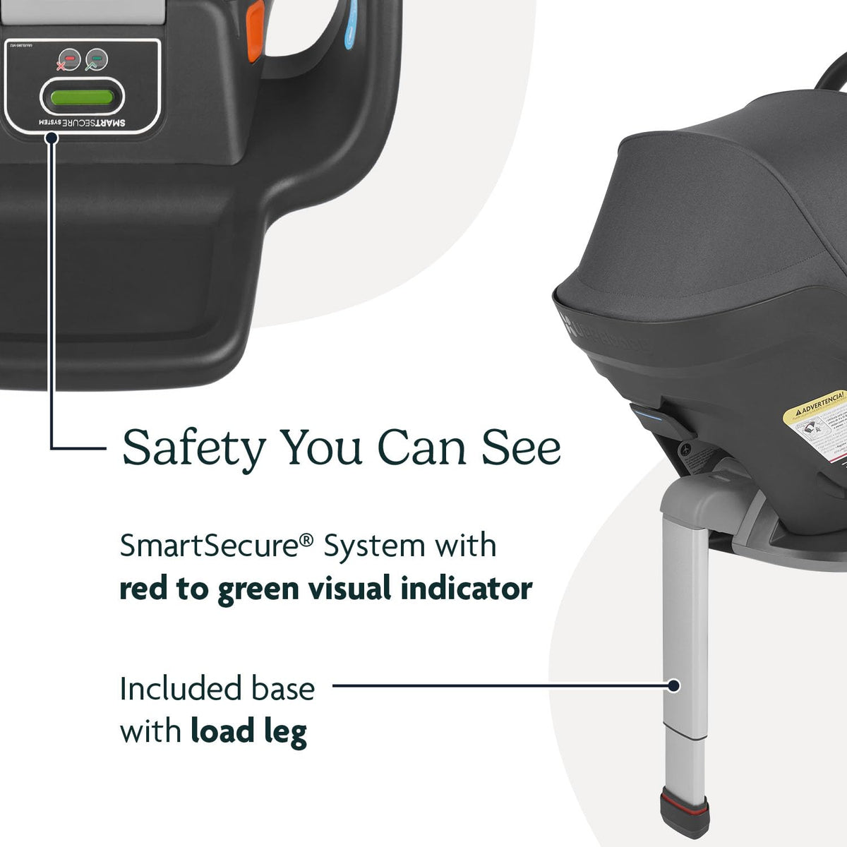 UPPAbaby Mesa Max Asiento de automóvil infantil con pata de carga y...