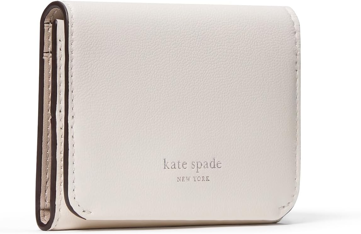 Kate Spade New York Tarjetero de cuero esmaltado Halo Cartera triple