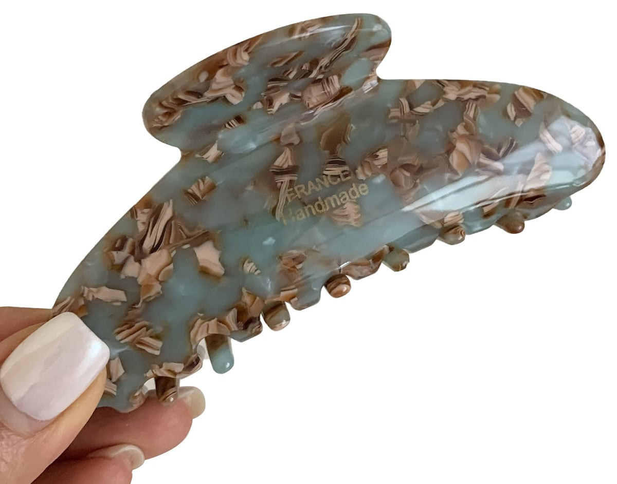 Wenlly - Pinza grande con cáscara de tortuga, pinzas para el cabell...