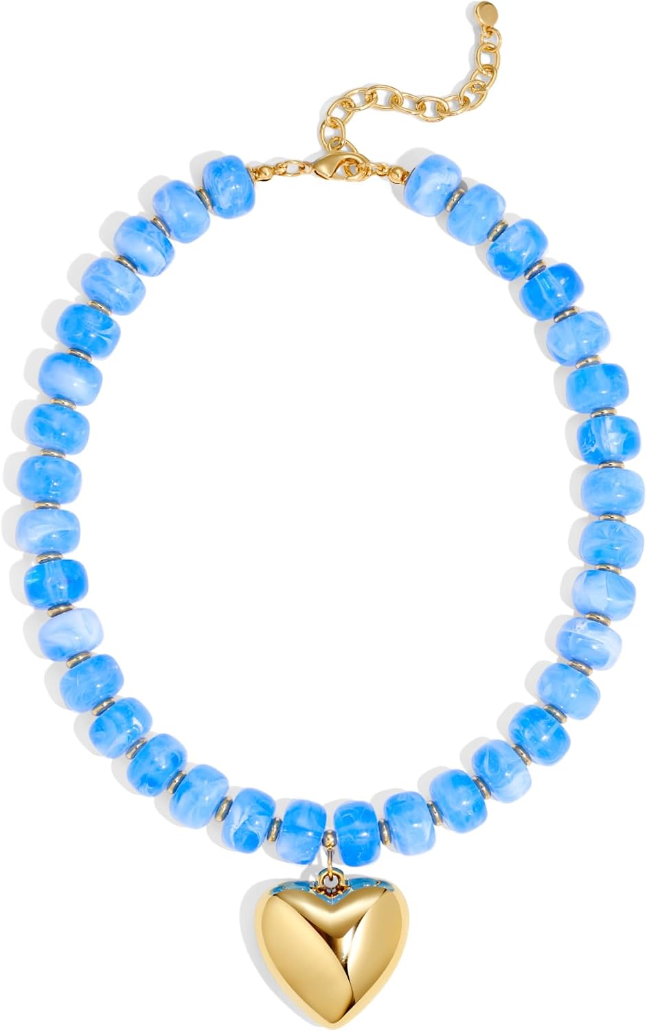 ENSKEFEN Collares con colgante de corazón dorado para mujer, collar...