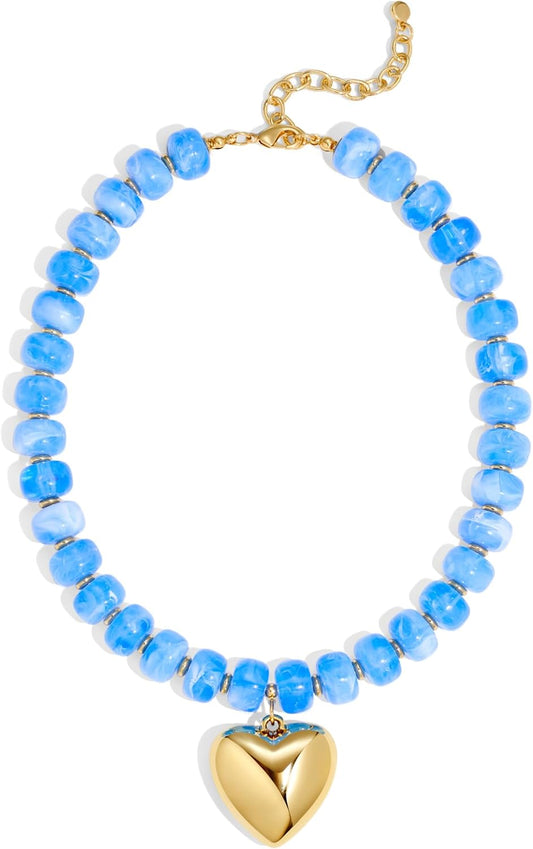 ENSKEFEN Collares con colgante de corazón dorado para mujer, collar...