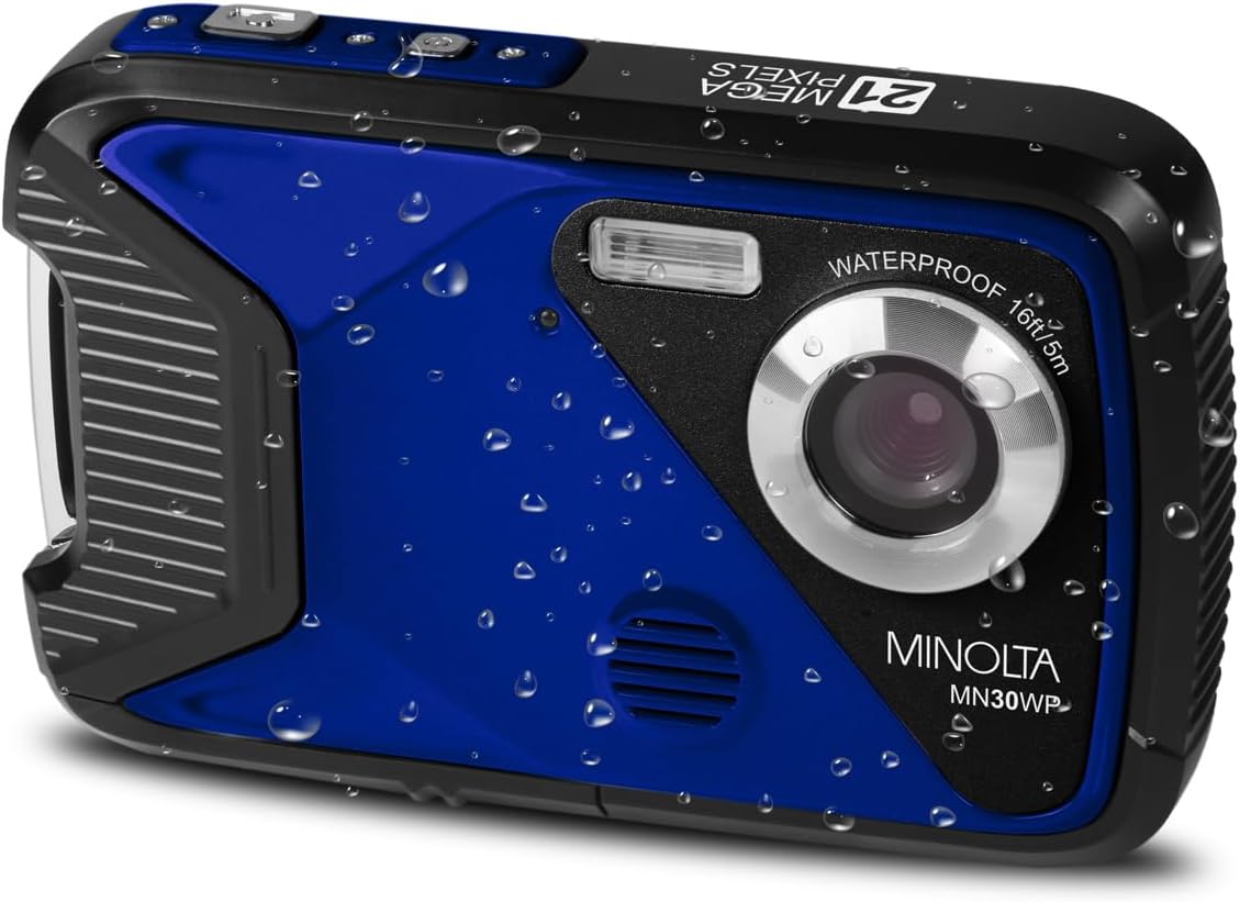 Minolta MN30WP Cámara impermeable, subacuática 16 pies, 21 MP, zoom...