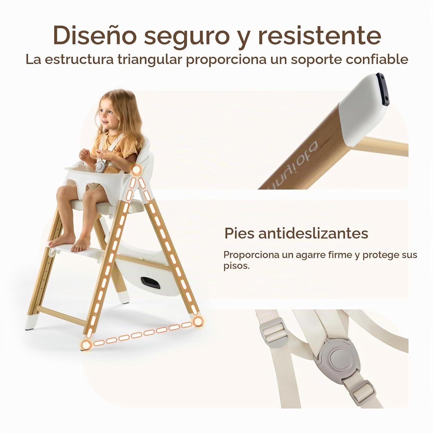 Tinyiota Silla alta para bebés y niños pequeños, silla alta convert...