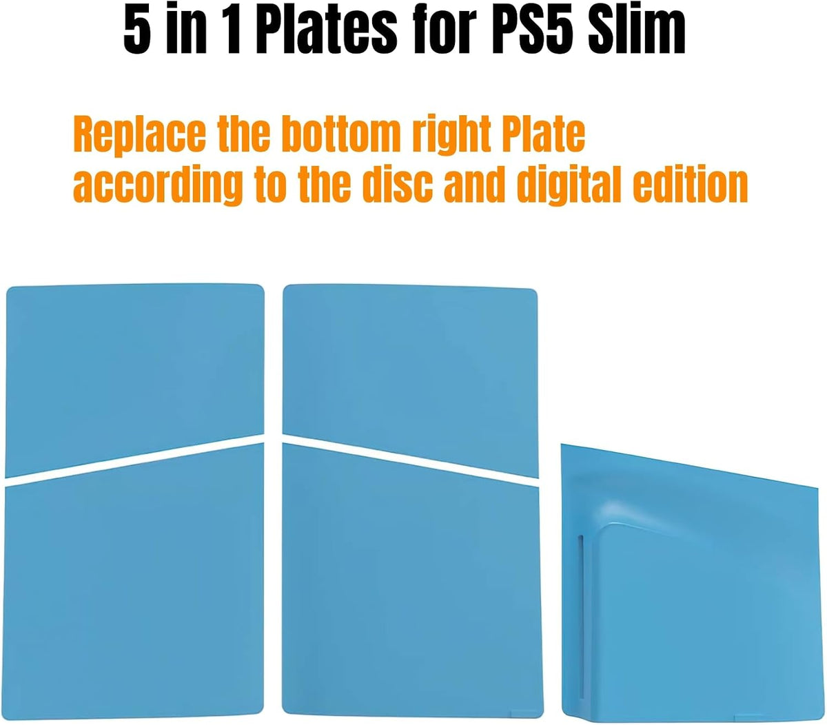 5 placas faciales para PS5 Slim Disc y edición digital, accesorios...