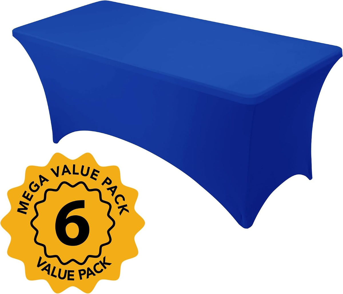 Dailyset Paquete de 6 manteles Premium de Spandex azul real para me...