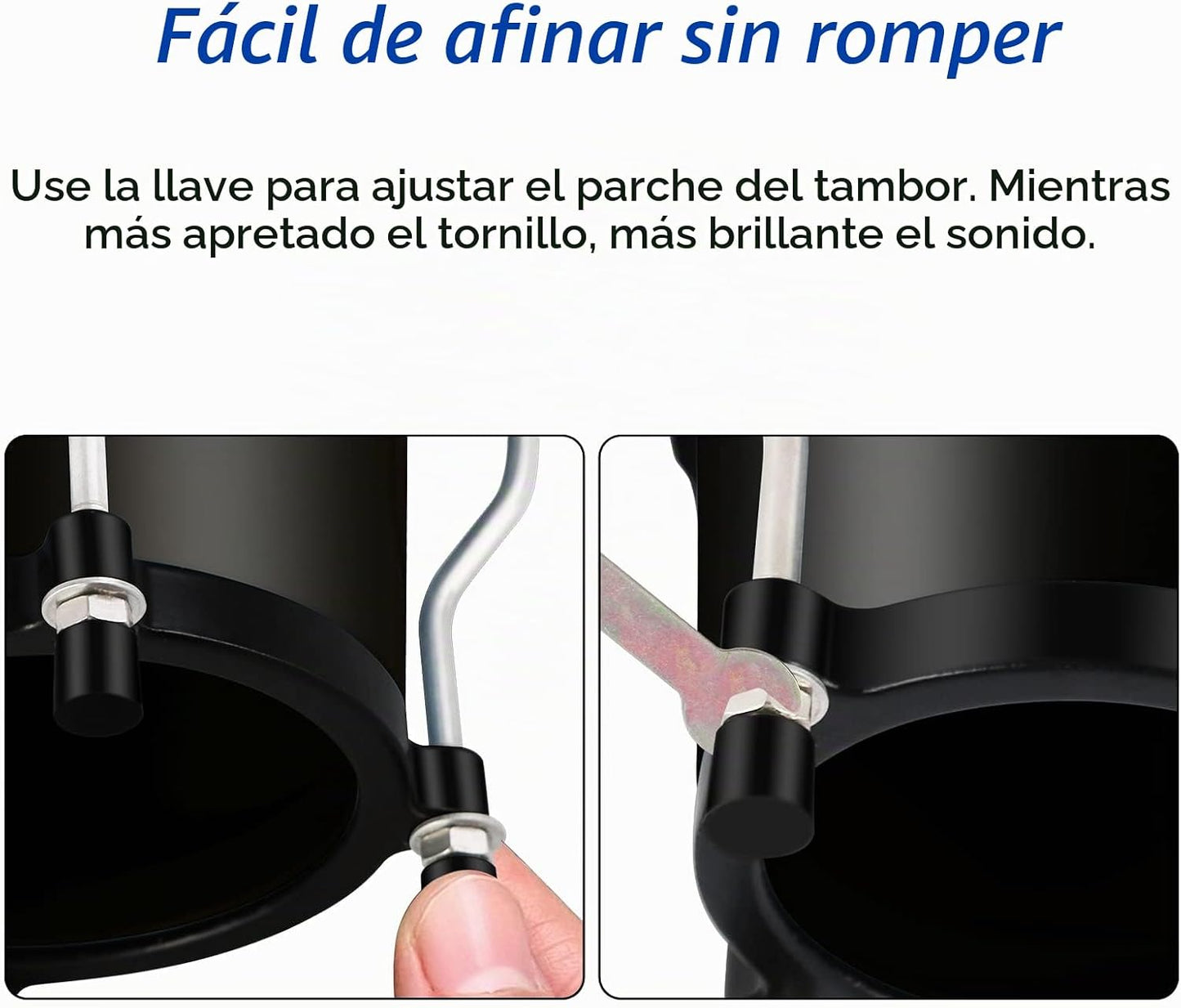 VANPHY Juego de Bongós de 4'' y 5'' para Adultos Pr...