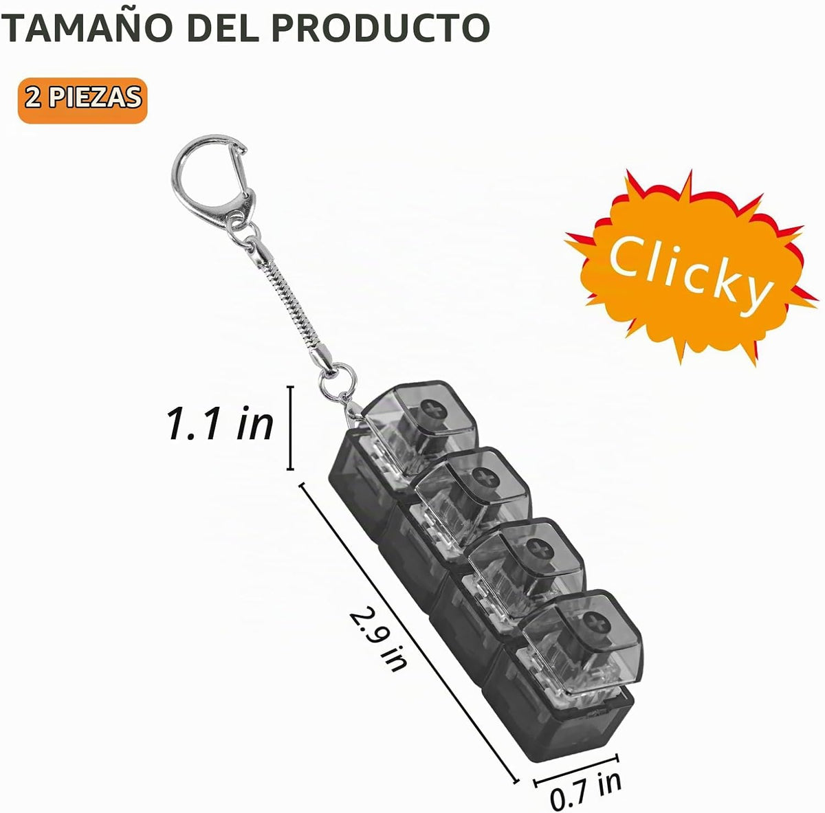 Juguete antiestrés con teclado de 2 piezas, juguete para aliviar el...