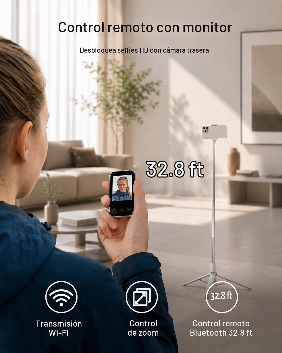 TELESIN Trípode de teléfono de apertura automática rápida de 0.1s p...