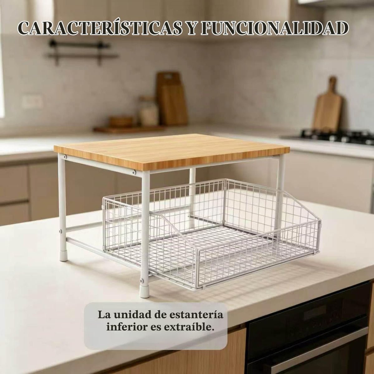 HYLMMDA Estante de encimera de cocina, estante de cocina pequeño co...