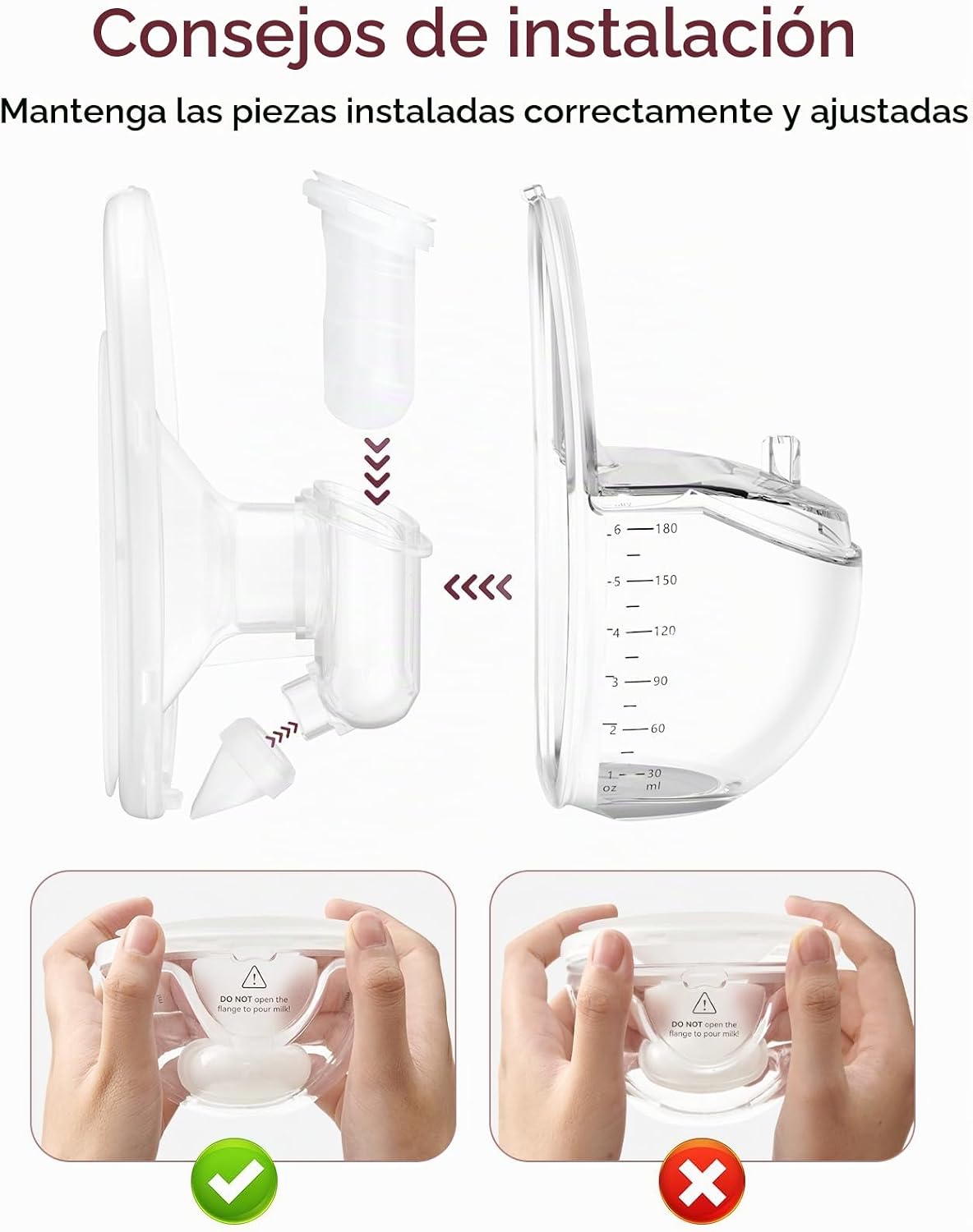 Momcozy Piezas de repuesto para extractor de leche M6, juego comple...