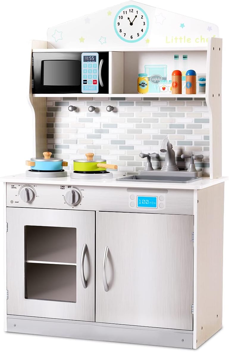 HONEY JOY Juego de cocina para niños, cocina de simulación para niñ...