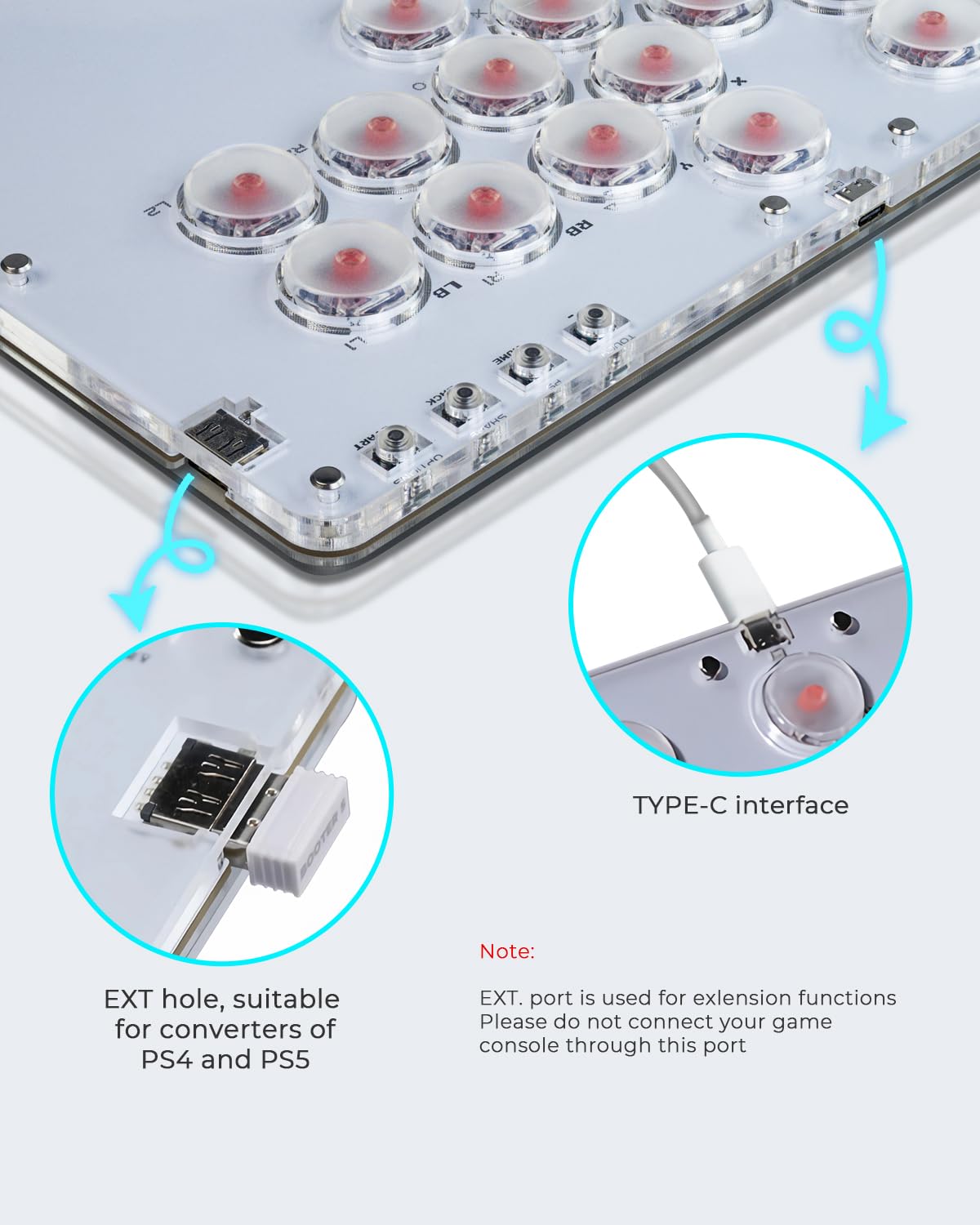 Haute42 Adaptador Dongle USB Booter5 para Juegos de Lucha de Consol...