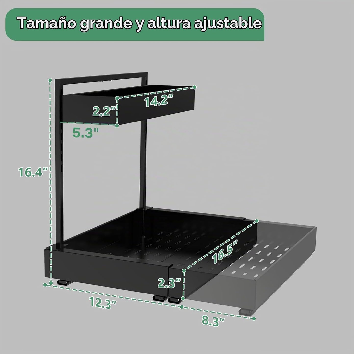 REALINN Organizadores y almacenamiento ampliables para debajo del f...
