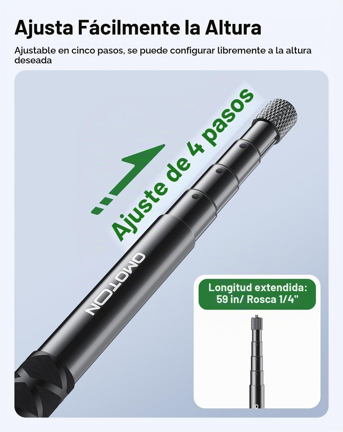 OMOTON CV08-B1 Trípode de golf y monopie, kit Pro 5 en 1 (soporte m...