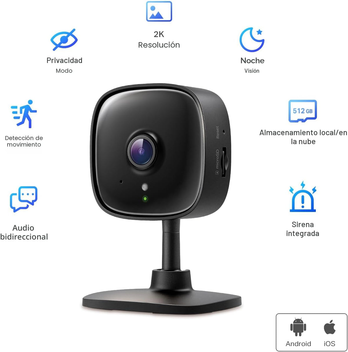 Tapo - Nueva cámara de seguridad interior TP-Link de 2K para monito...