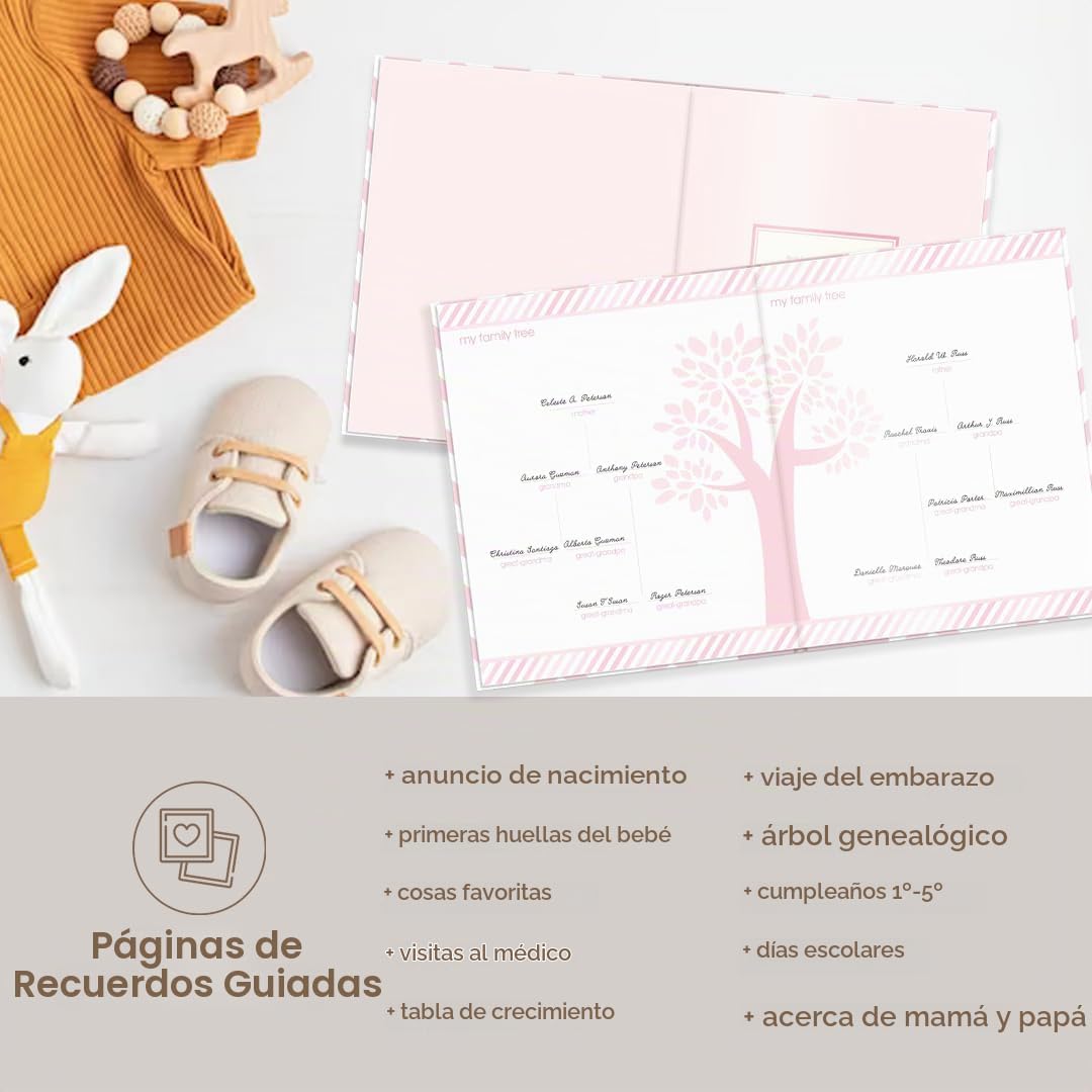 Pearhead - Libro de recuerdos del bebé Chevron los primeros 5 años,...