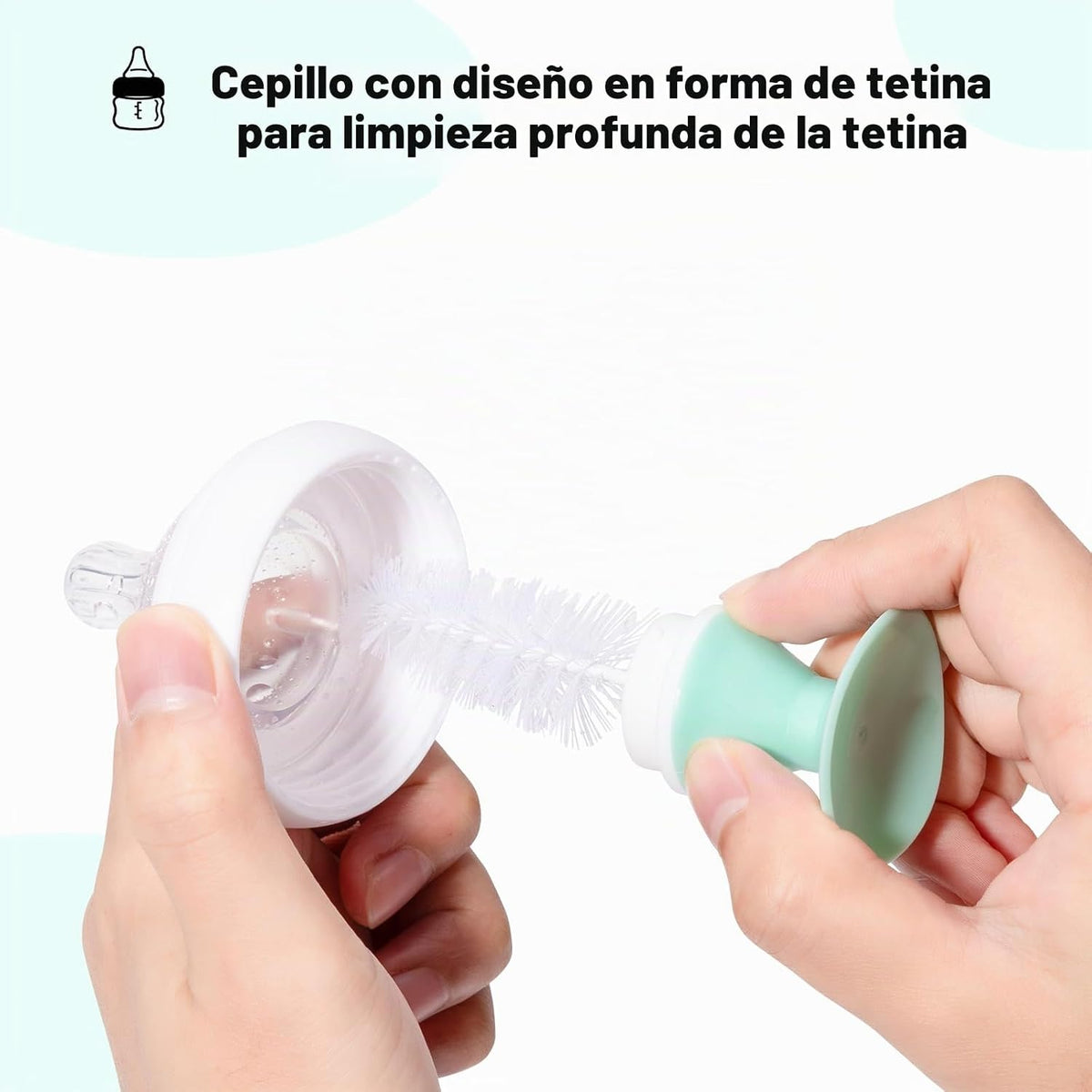 Gindasilva Juego de cepillos para biberones, base de succión y limp...