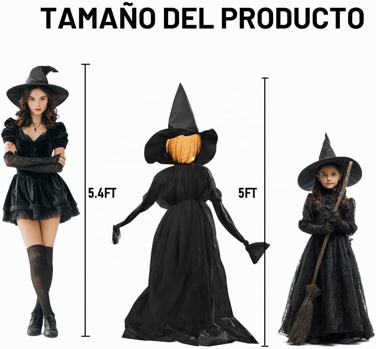 TW SHINE Decoración de bruja de Halloween para exteriores, juego de...