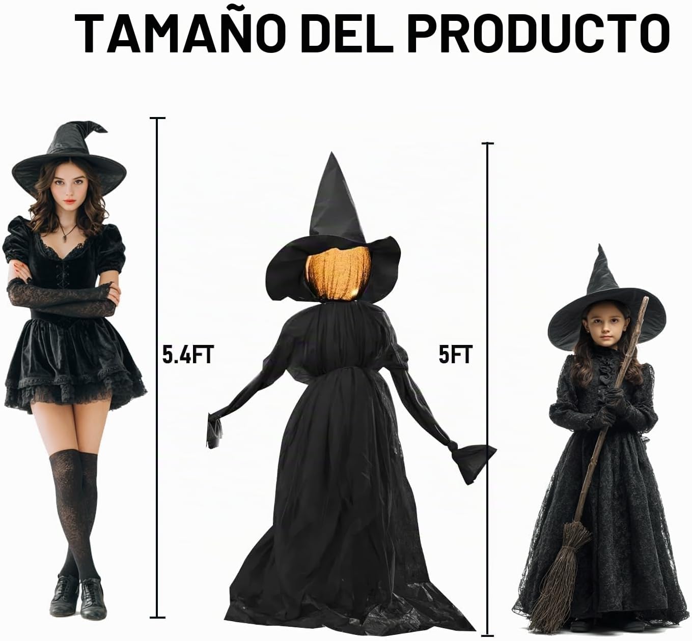TW SHINE Decoración de bruja de Halloween para exteriores, juego de...