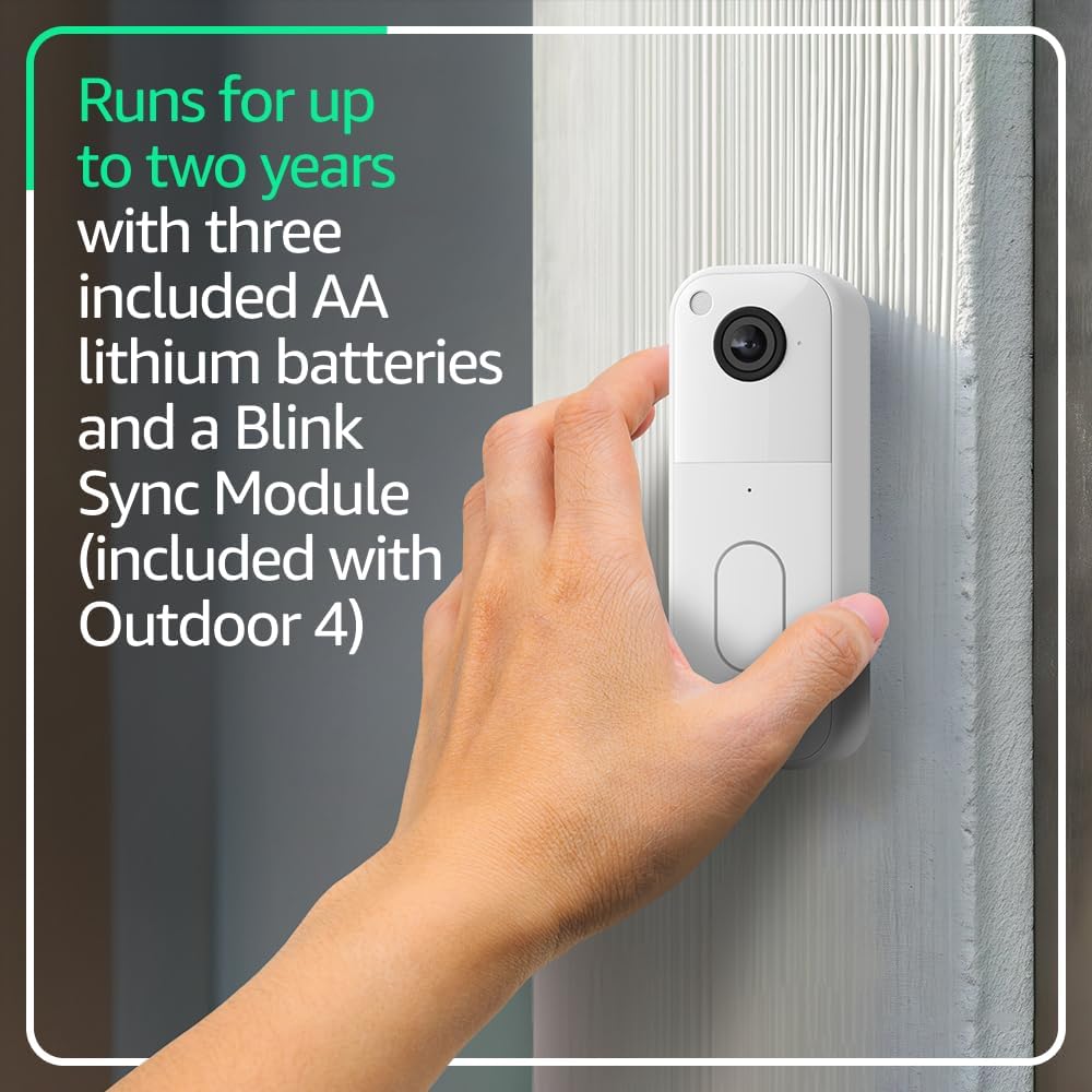 Blink Video Doorbell + Outdoor 4: Cámaras de seguridad inteligentes...