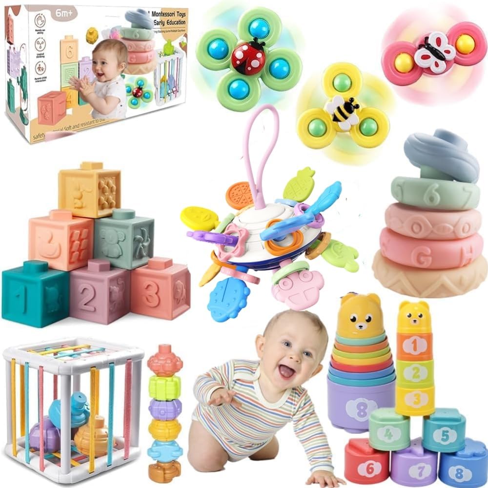 ELLECK Juguetes Montessori para bebés de 6 a 12 meses, juguetes Mon...