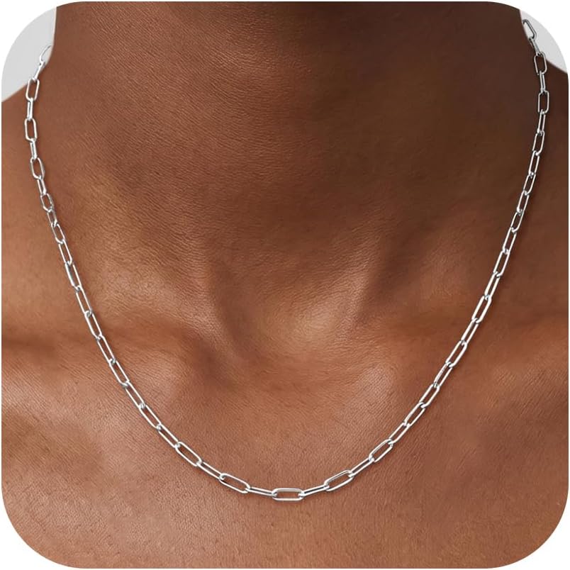 BLThing Collar de plata de ley S925 para mujer, collar de cadena de...