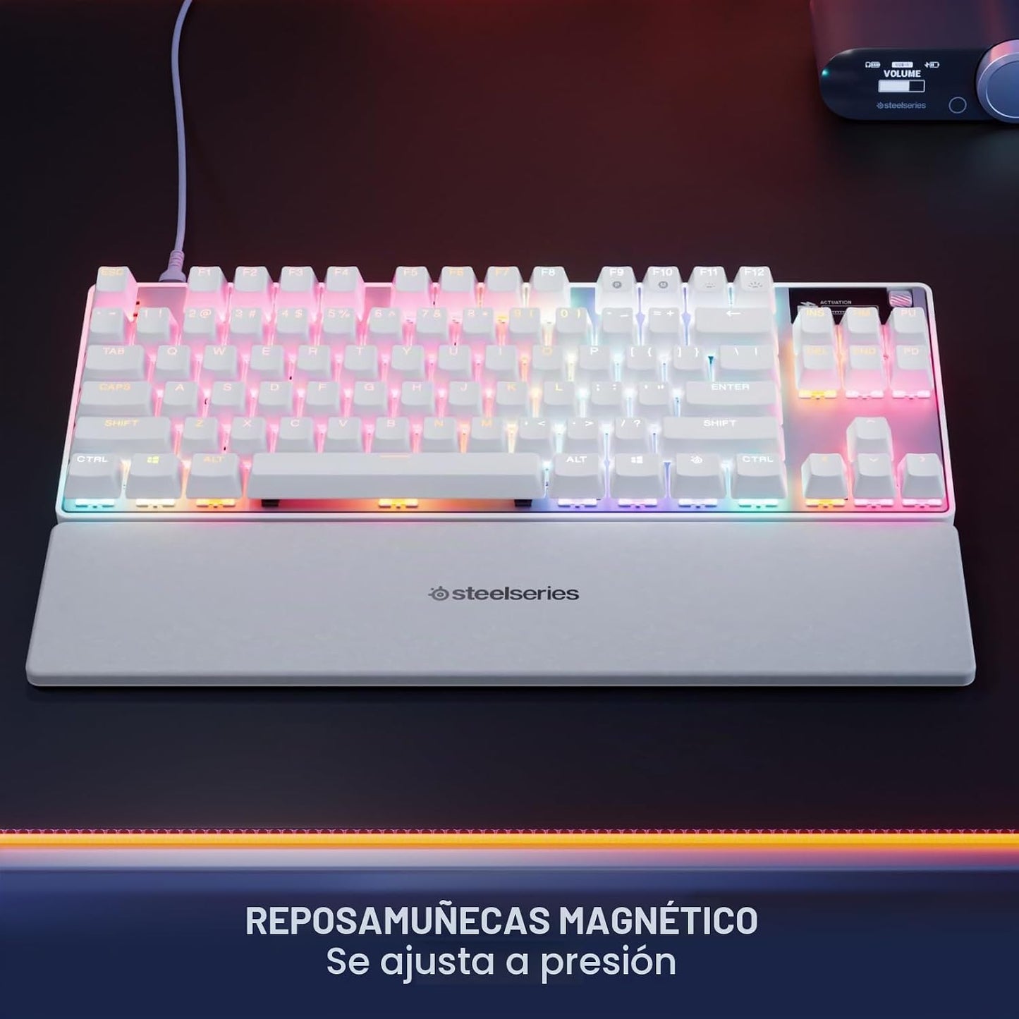 SteelSeries Apex Pro TKL Gen 3 White Interruptores OmniPoint 3.0 \u...