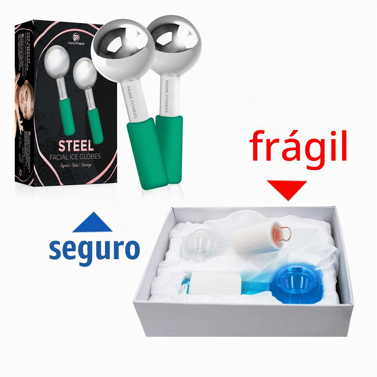 Globos de hielo para tratamientos faciales | Rodillo de enfriamient...