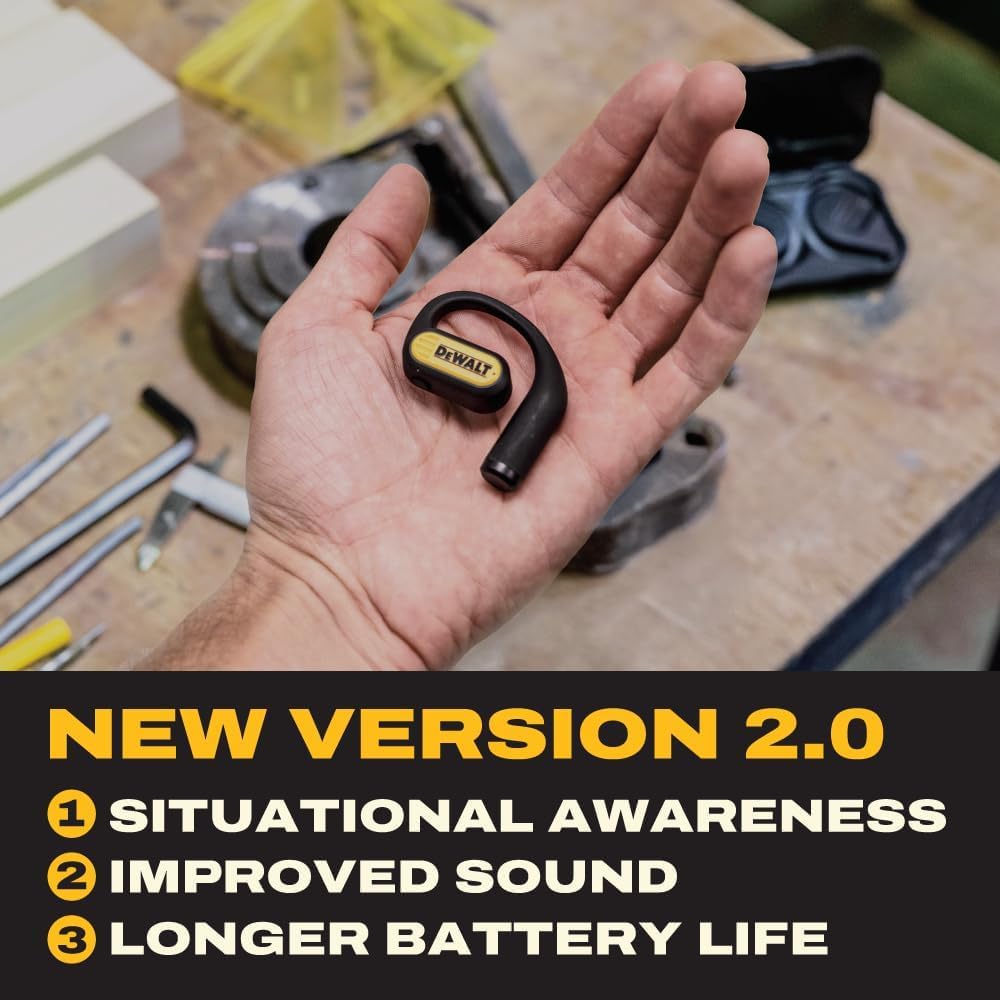 DEWALT Auriculares de Oído Abierto de Servicio Pesado, Auriculares...
