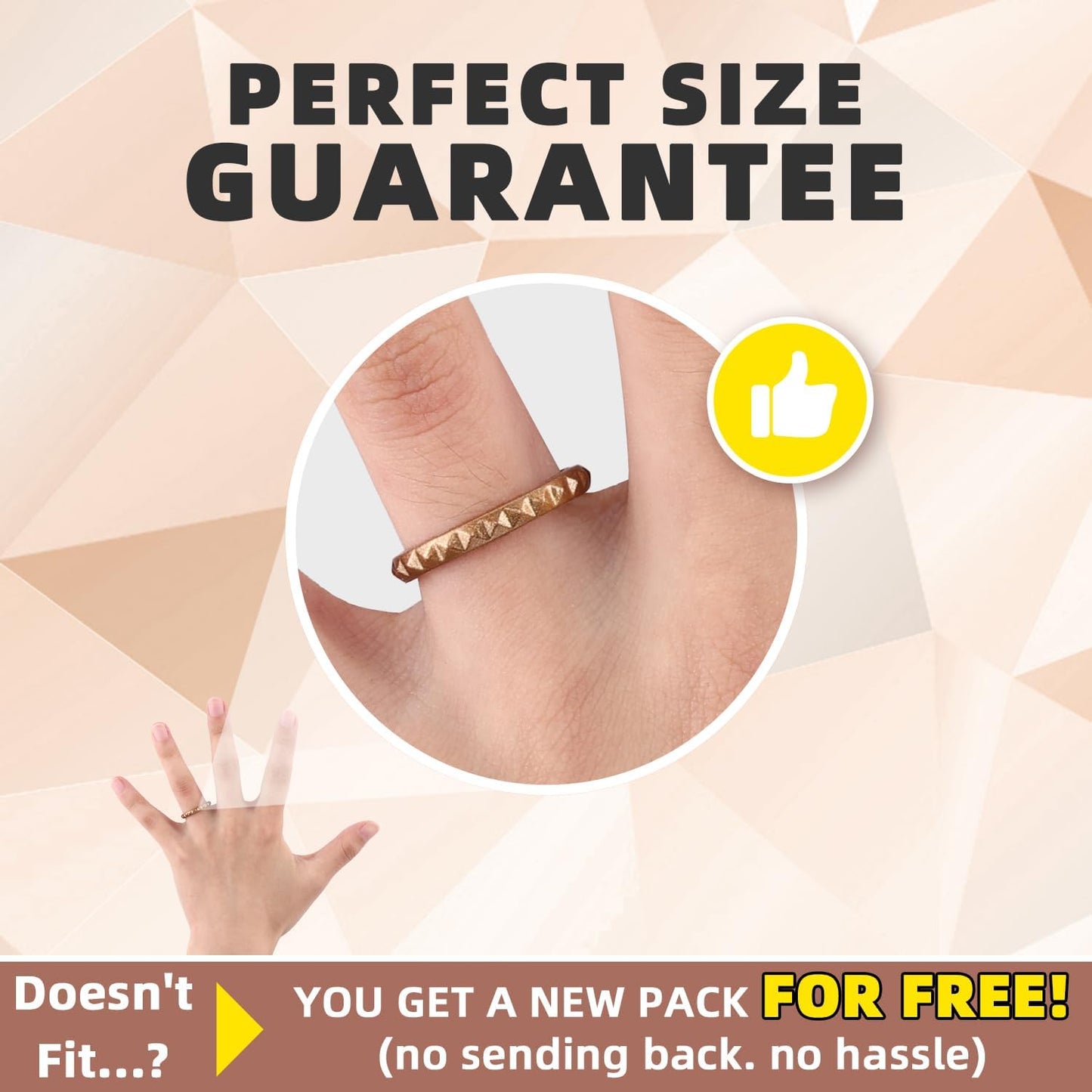 Egnaro - Anillos de boda de silicona para mujer: 2.5 mm de ancho -...