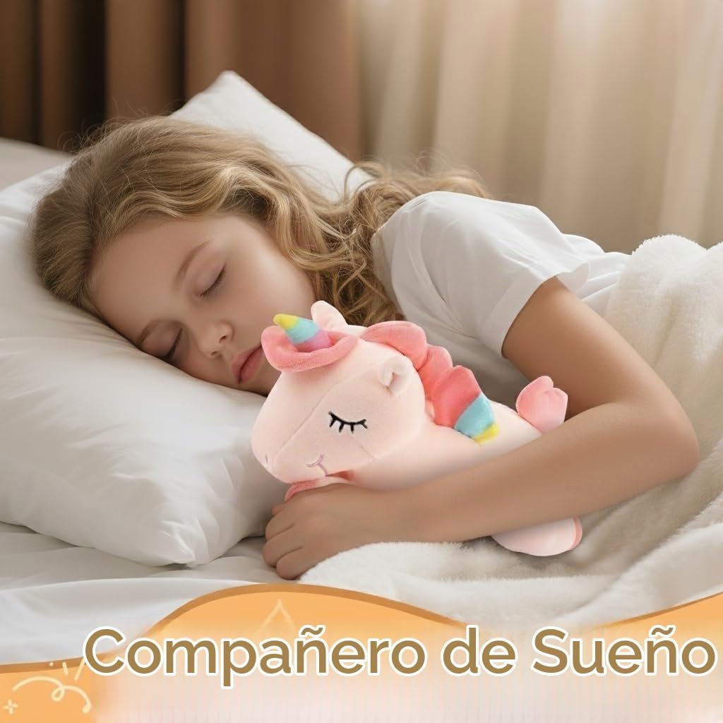 Animal de peluche de unicornio durmiente, juguetes de peluche de un...