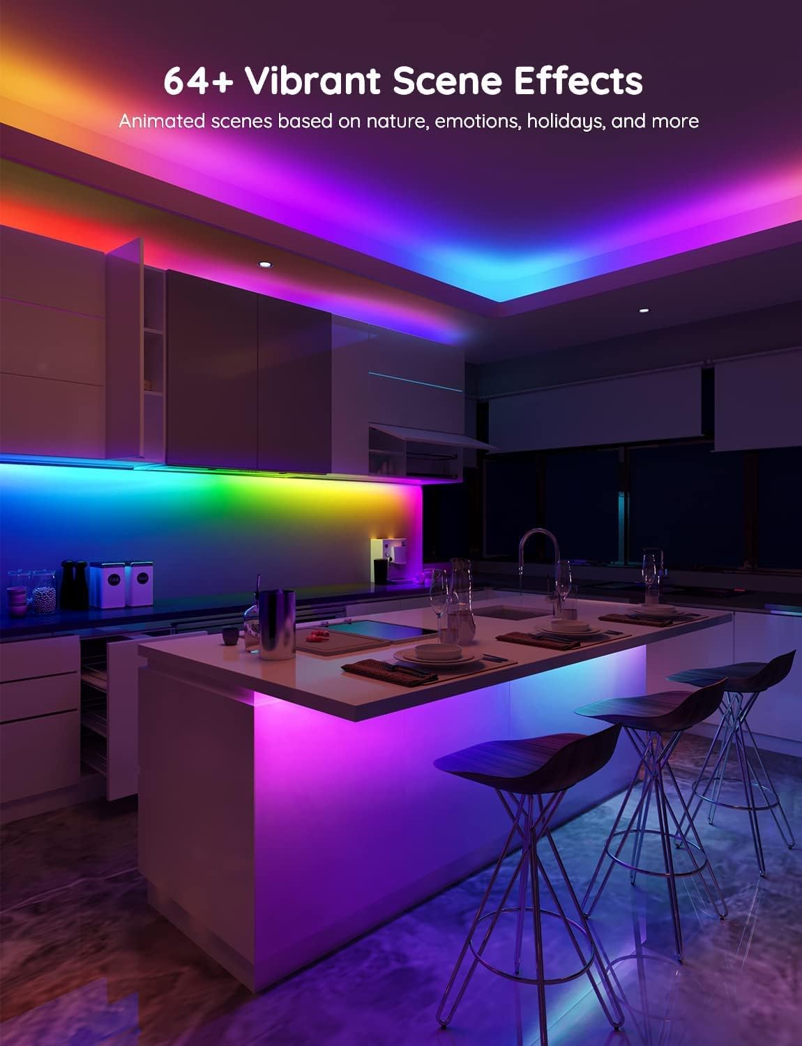 Govee Tira de luces LED RGBIC de 32,8 pies, funciona con Alexa y el...