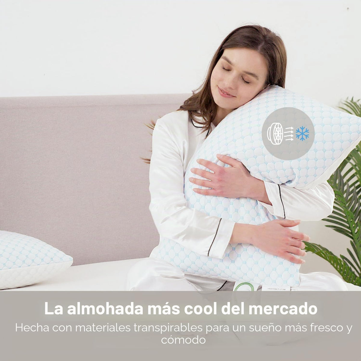 Nestl Juego de 2 almohadas refrescantes para dormir, conjunto de 2...