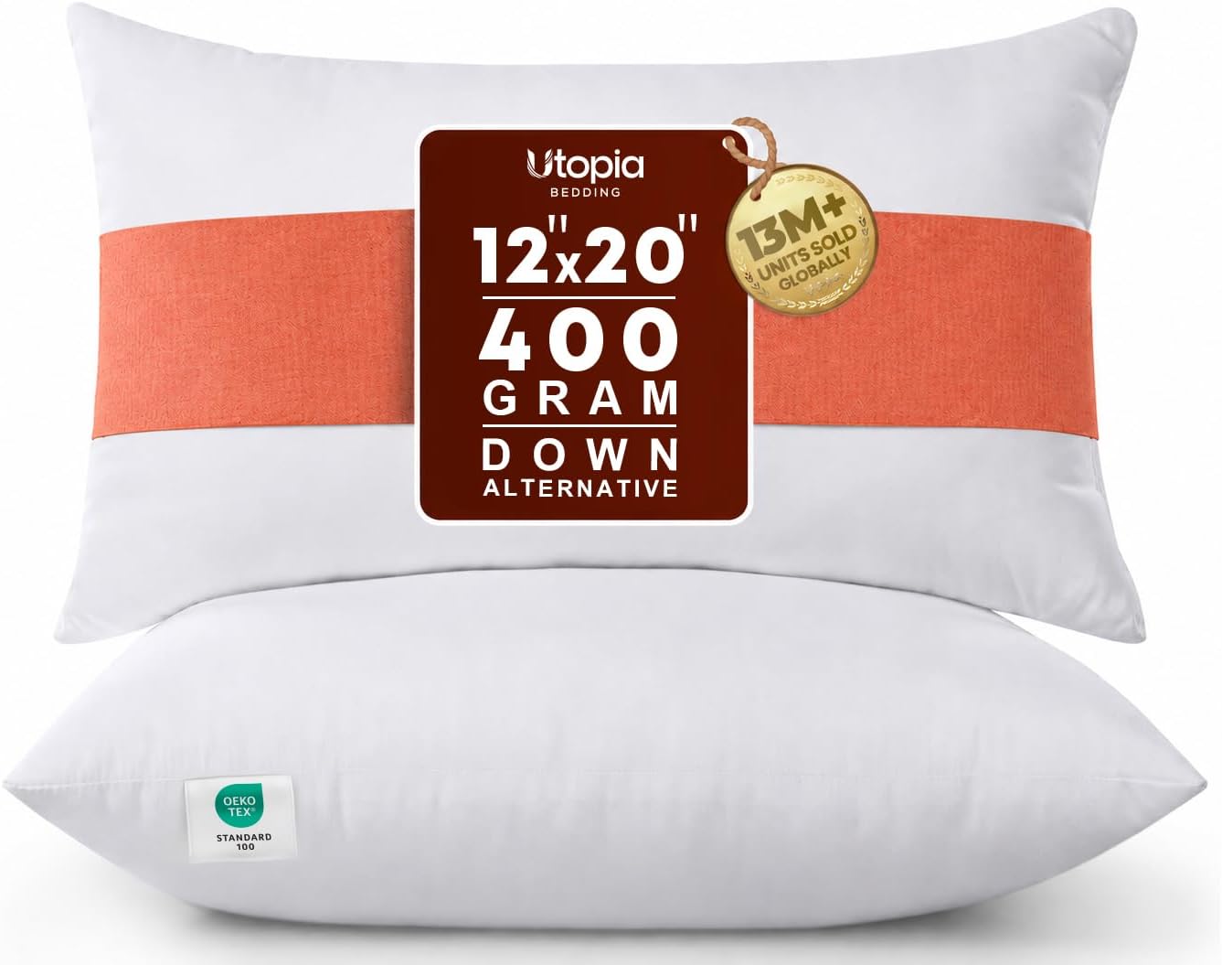 Utopia Bedding - Relleno de almohadas decorativas (paquete de 2, co...