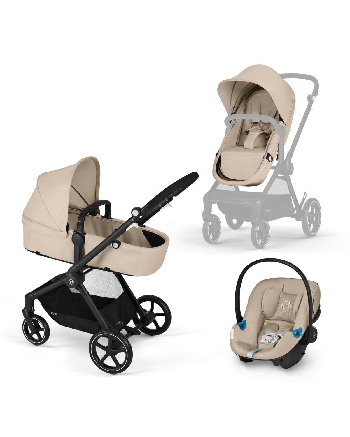 Cybex EOS 2 en 1 Cochecito de bebé + asiento de coche Aton G2 Combo...