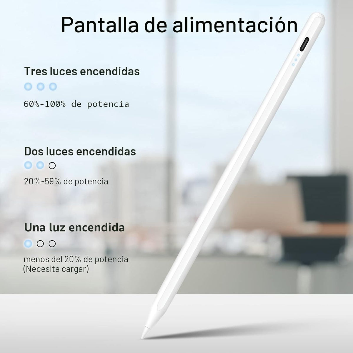 Lápiz óptico para iPad, carga rápida 13 minutos para Apple iPad Pen...