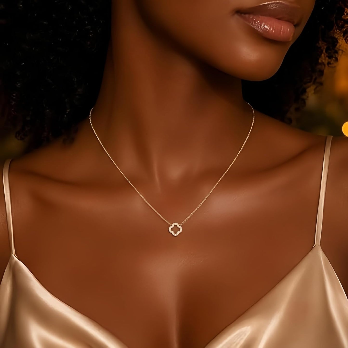 ZIVUYTAQ Delicados collares de oro para mujer, moderno, no se deslu...